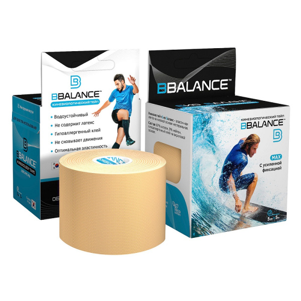 2 Кинезио тейп МАХ 5 см 32 м бежевый BB