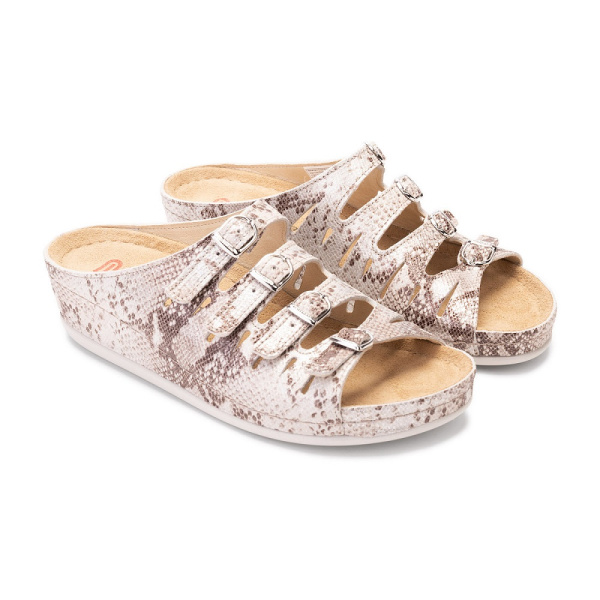 2.9 Сабо ортопедические HASSEL - BERKEMANN серебрянный питон