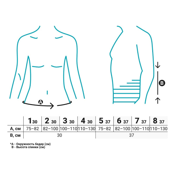 2 Модуль поясничный ORLETT с 2 гибкими металлическими ребрами BS-222 Lumbar
